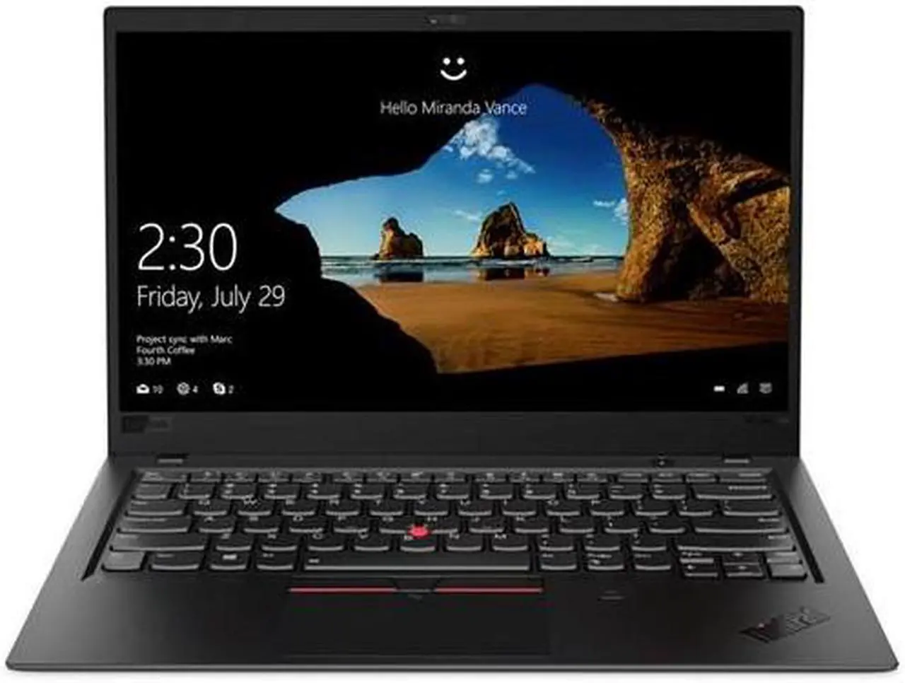 Alt view image 9 of 15 - Lenovo ThinkPad X1 Carbon 6th Gen 20KH002FUS 14" LCD Ultrabook - Intel Core i7 (8th Gen) i7-8650U Quad-core (4 Core) 1.90 GHz - 16 GB LPDDR3 - 1 TB SSD - Windows 10 Pro 64-bit (English) - 2560 x 1440