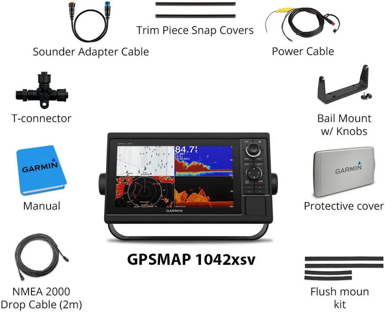 Alt view image 4 of 11 - Garmin GPSMAP 1042xsv 10-inch Touchscreen Chartplotter and Sonar