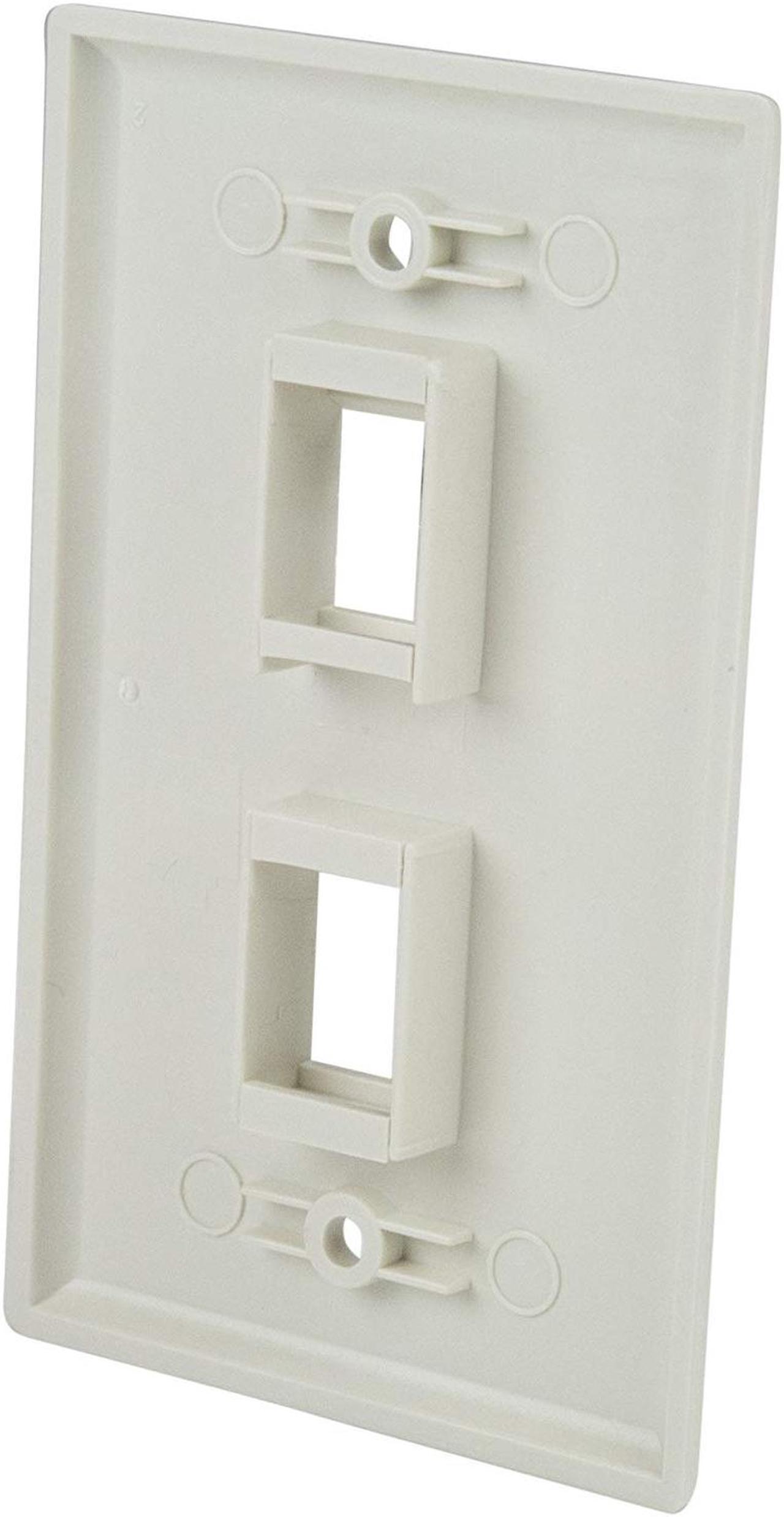 StarTech PLATE2WH StarTech.com Dual Outlet RJ45 Universal Wall Plate White - 2 x Socket(s) - White