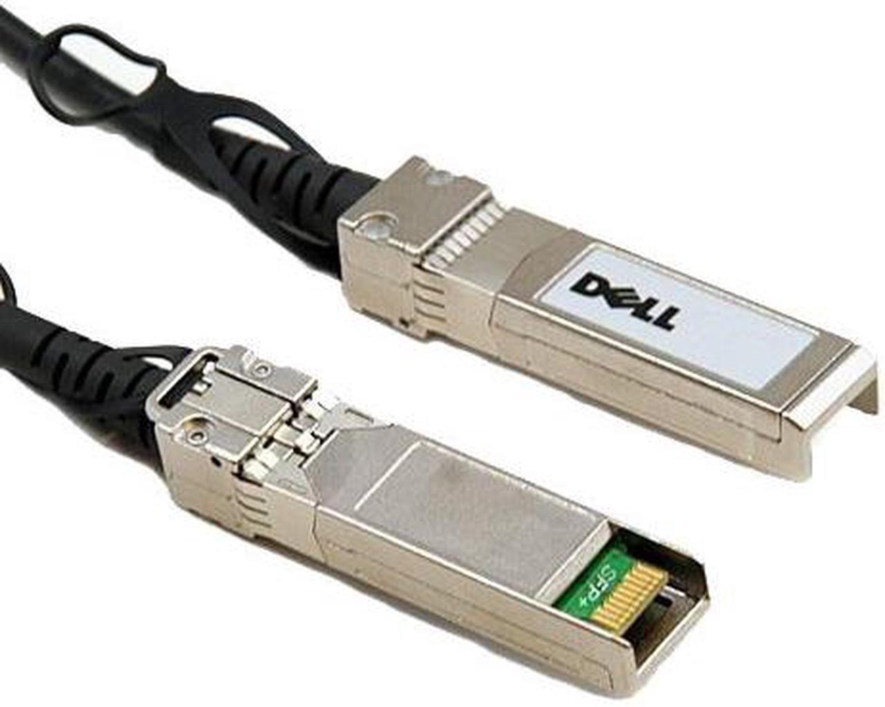 Alt view image 5 of 6 - Dell 10GbE Copper Twinax Direct Attach Cable - SFP+ (M) - SFP+ (M) - 10 ft - for Networking X1008, X1018, X1026, X1052, X4012, PowerEdge R220, R420, R530, R630, R730, T630