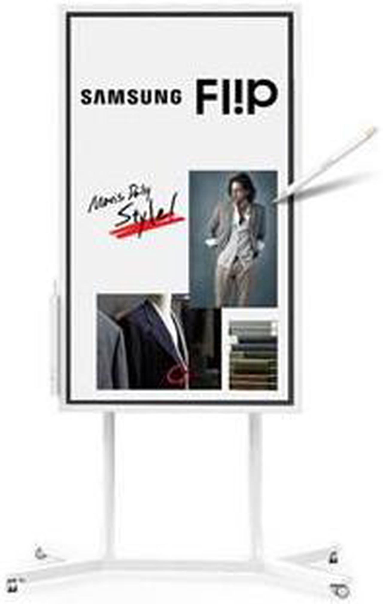 Samsung Flip 55" Digital Flipchart Commercial Digital Signage Display - Advanced Ir Touch Technology - Passive Pen - 4 Pts Drawing - Nfc - Built-in Wifi - Built-in Speaker (10w X 2)