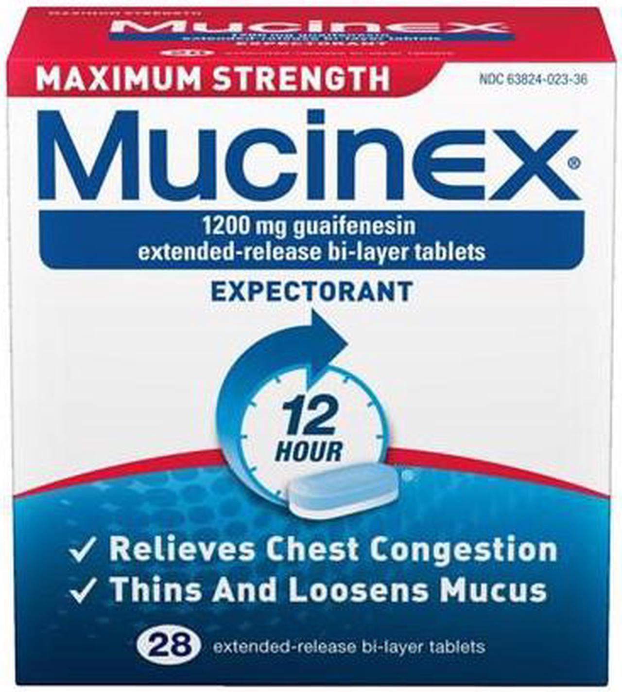 Alt view image 11 of 20 - Mucinex Max Strength Expectorant 14 Tablets/Box 02314
