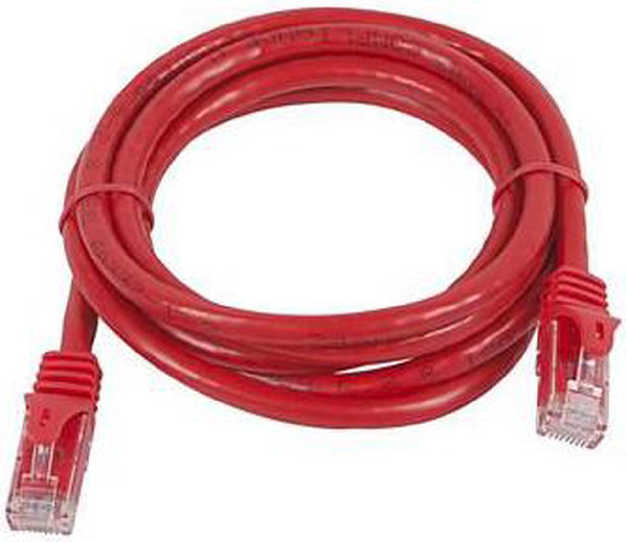 Monoprice Cat5e Ethernet Patch Cable - 5 Feet - Red | Network Internet Cord - Snagless RJ45, Stranded, 350Mhz, UTP, Pure Bare Copper Wire, 24AWG - Flexboot Series