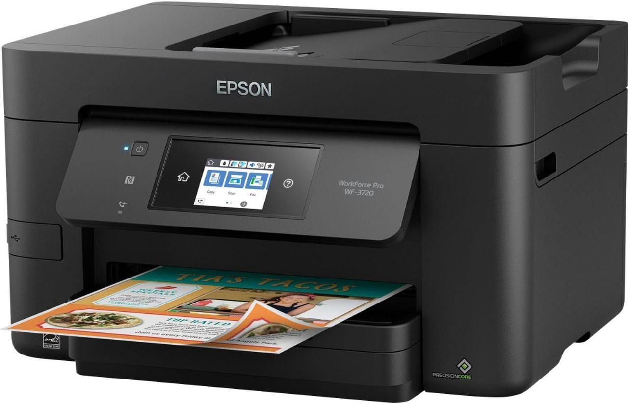 Alt view image 6 of 17 - Epson WorkForce Pro WF-3720 Wireless All-In-One Color Inkjet Printer