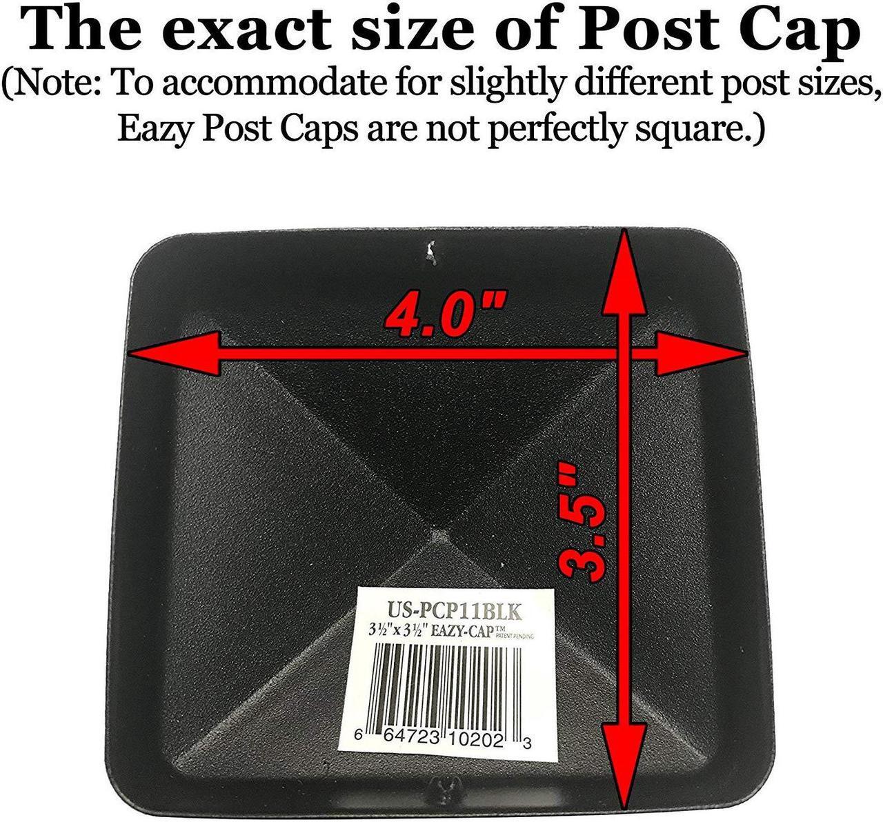 Alt view image 10 of 12 - Nuvo Iron US Eazy Cap for 3.5" x 3.5" Posts (Pressure Fit) - Black - US-PCP11BLK