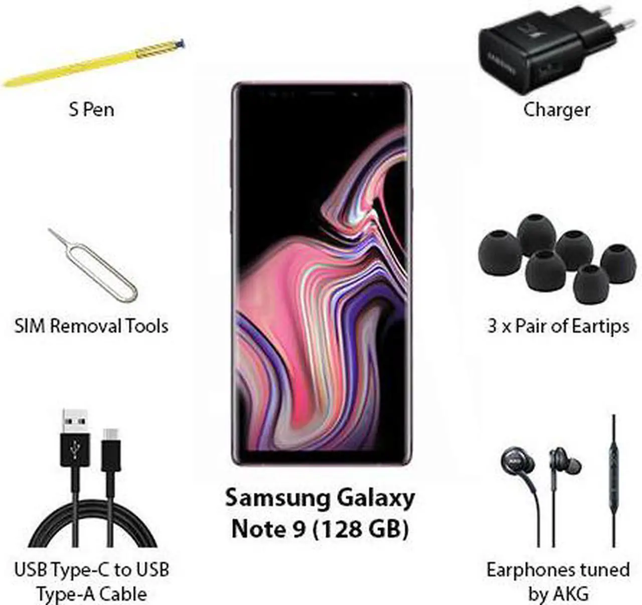Alt view image 2 of 4 - Samsung Note 9 Unlocked 128 GB Purple Lavender Galaxy Note9 128GB Smartphone