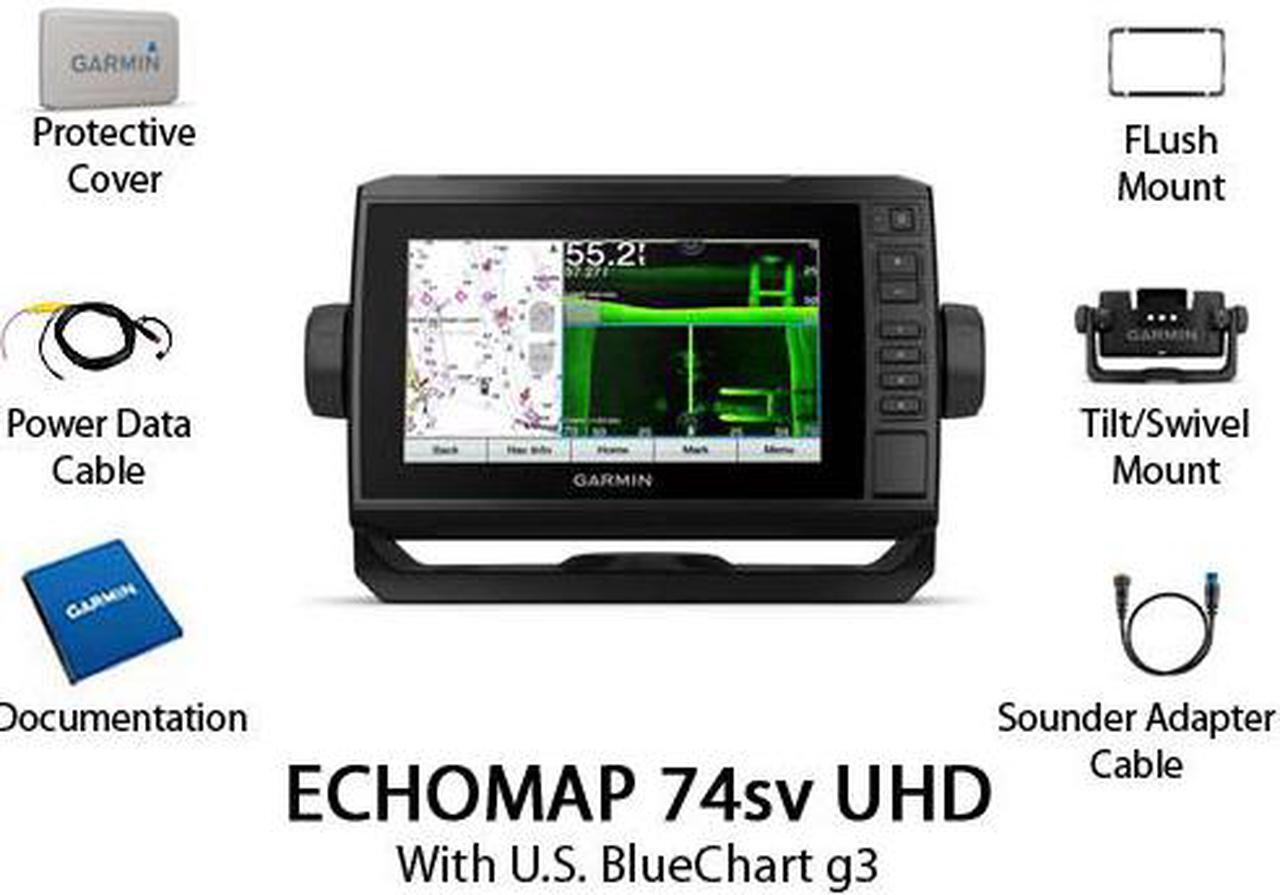 Alt view image 3 of 5 - Garmin ECHOMAP 74sv UHD 7 Inch Chartplotter Without Transducer