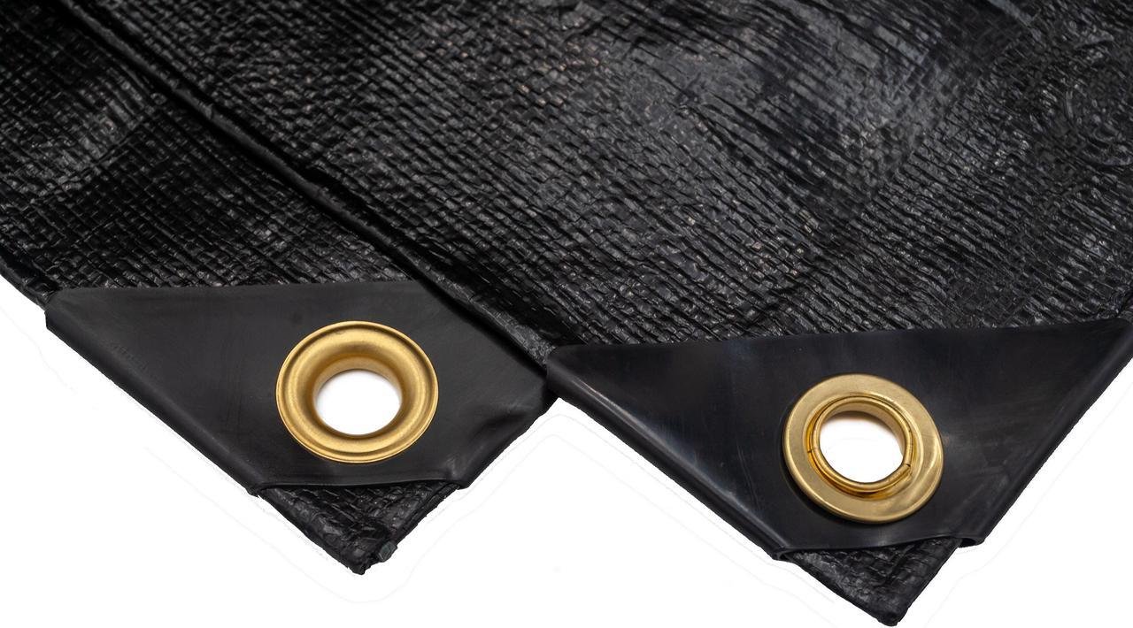 Alt view image 2 of 4 - Harpster Tarps 20 ft. x 30 ft. Heavy Duty 6 oz. Black Poly Tarp 12 Mil Thick