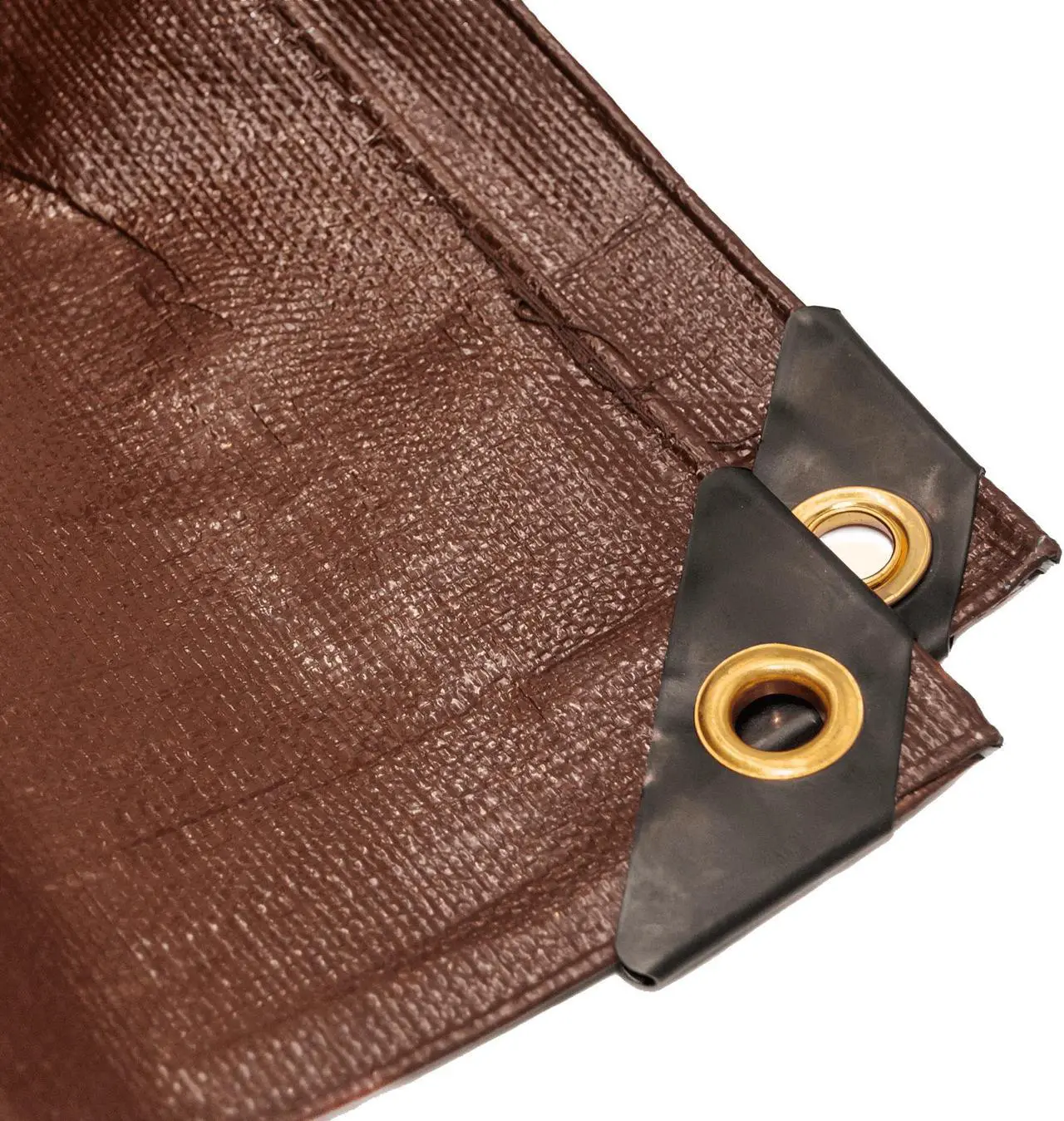 Alt view image 3 of 4 - Harpster Tarps 12 ft. x 25 ft. Super Heavy Duty Brown 8 oz. Polyethylene Tarp - 16 Mil Thick