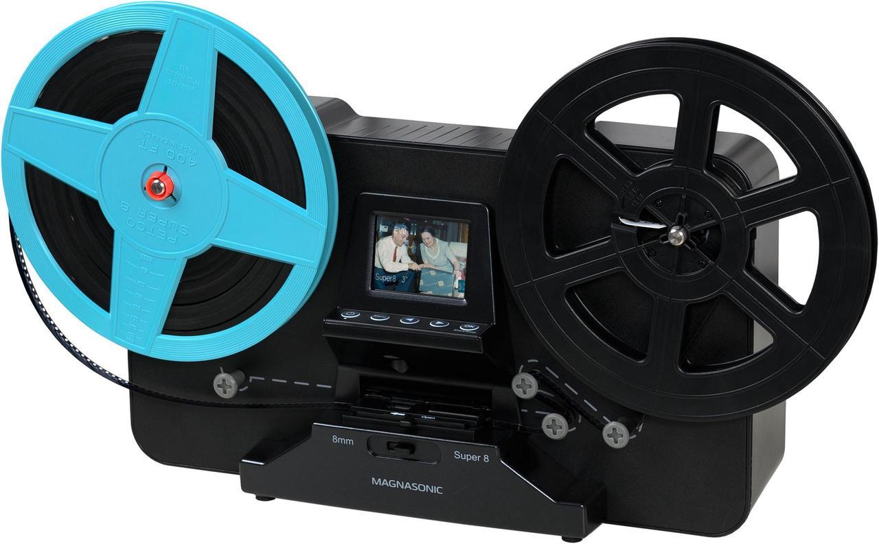 Magnasonic Super 8/8mm Film Scanner, Converts Film into Digital Video, Vibrant 2.3" Screen, Digitize and View 3", 5" and 7" Super 8/8mm Movie Reels (FS81)