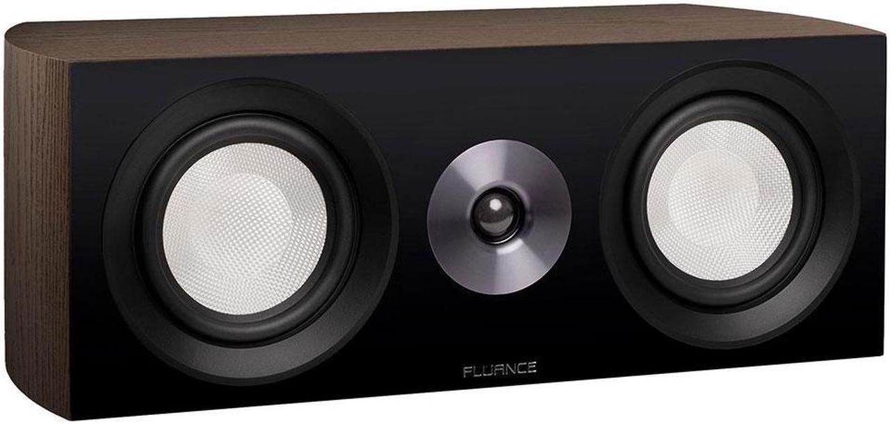 Fluance Reference High Performance 2-Way Center Channel Speaker for Enhanced Dialogue and Vocals in Home Theater Surround Sound Systems - Walnut (XL8CW)