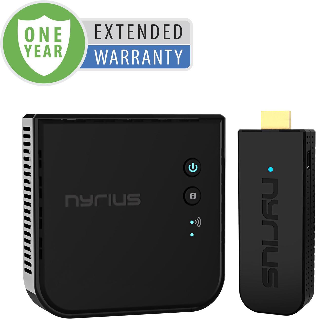 Nyrius ARIES Pro+ Wireless HDMI Video Transmitter & Receiver to Stream 1080p Video up to 165ft from Laptop, PC, Cable Box, Game Console, DSLR Camera - 1 Year Extended Warranty