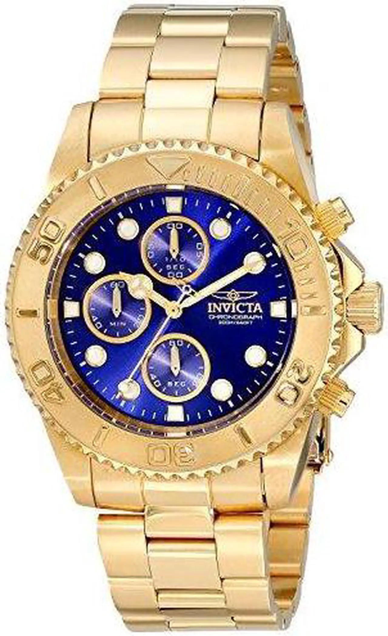 Alt view image 12 of 16 - Invicta Men's 19157 Pro Diver Quartz Multifunction Blue Dial Watch