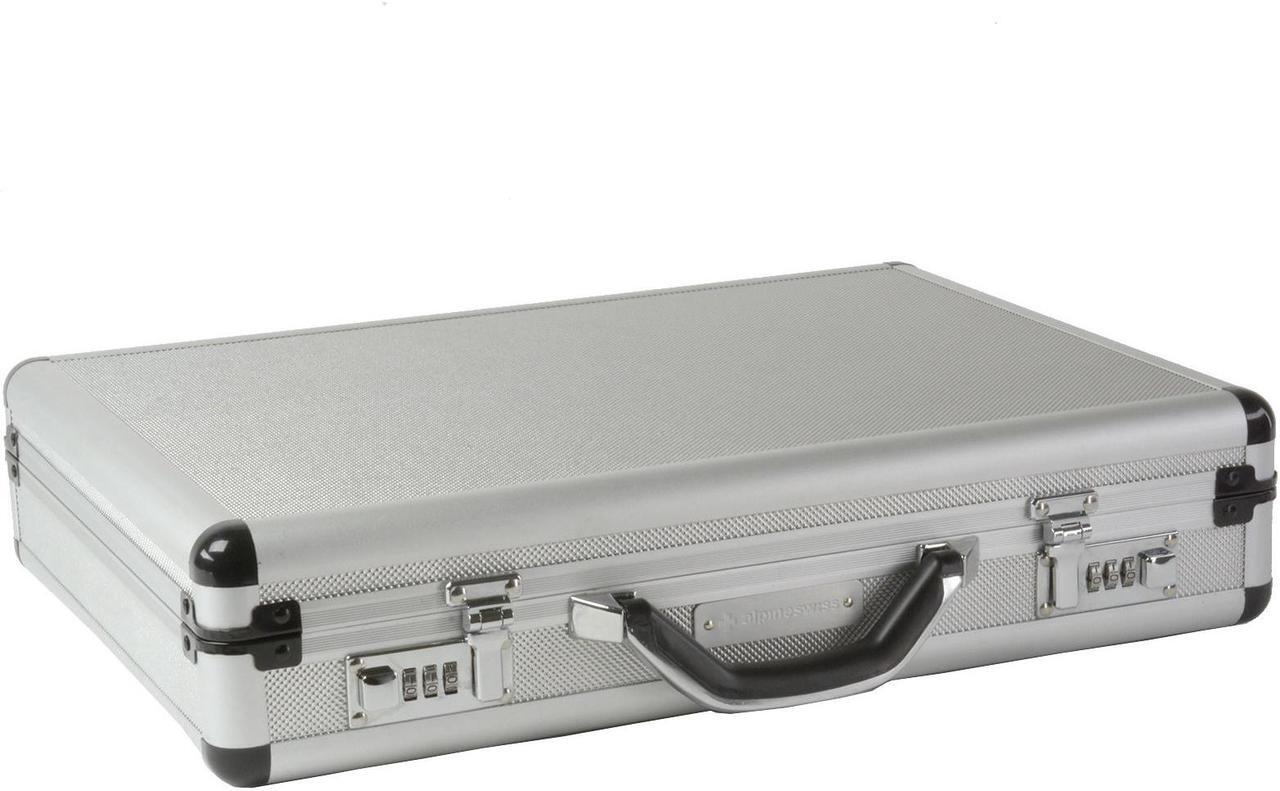 Alt view image 5 of 10 - Alpine Swiss Executive Aluminum Briefcase Padded Laptop Briefcase For Men Hard Shell Attache Case Combo Lock Business Case