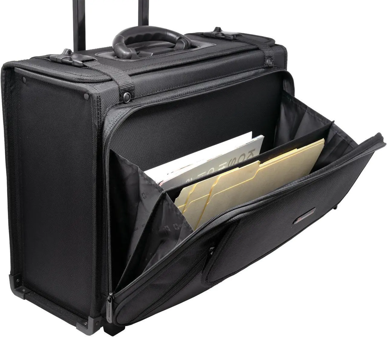 Alt view image 13 of 14 - Alpine Swiss Rolling Briefcase Laptop Bag For Men Women Hard Side Catalog Case Wheels Legal Dividers Lawyer Attache Case Carry-On Business Travel Bag