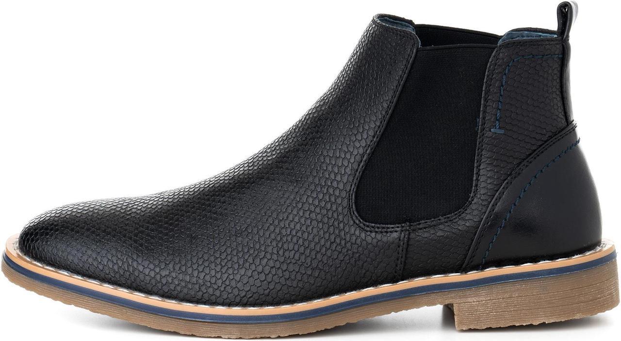 Alt view image 2 of 7 - Alpine Swiss Mens Nash Chelsea Boots Snakeskin Ankle Boot Genuine Leather Lined