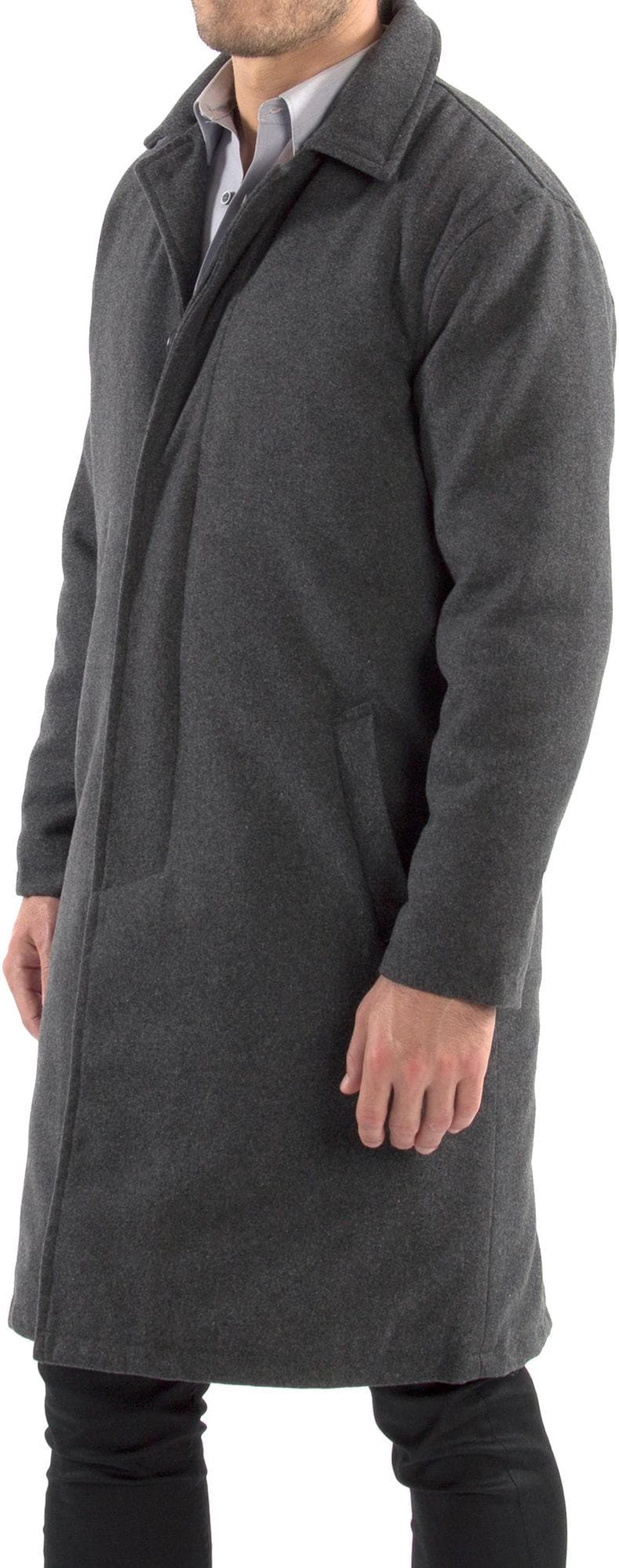 Alt view image 7 of 7 - Alpine Swiss Mens Zach Knee Length Jacket Top Coat Trench Wool Blend Overcoat