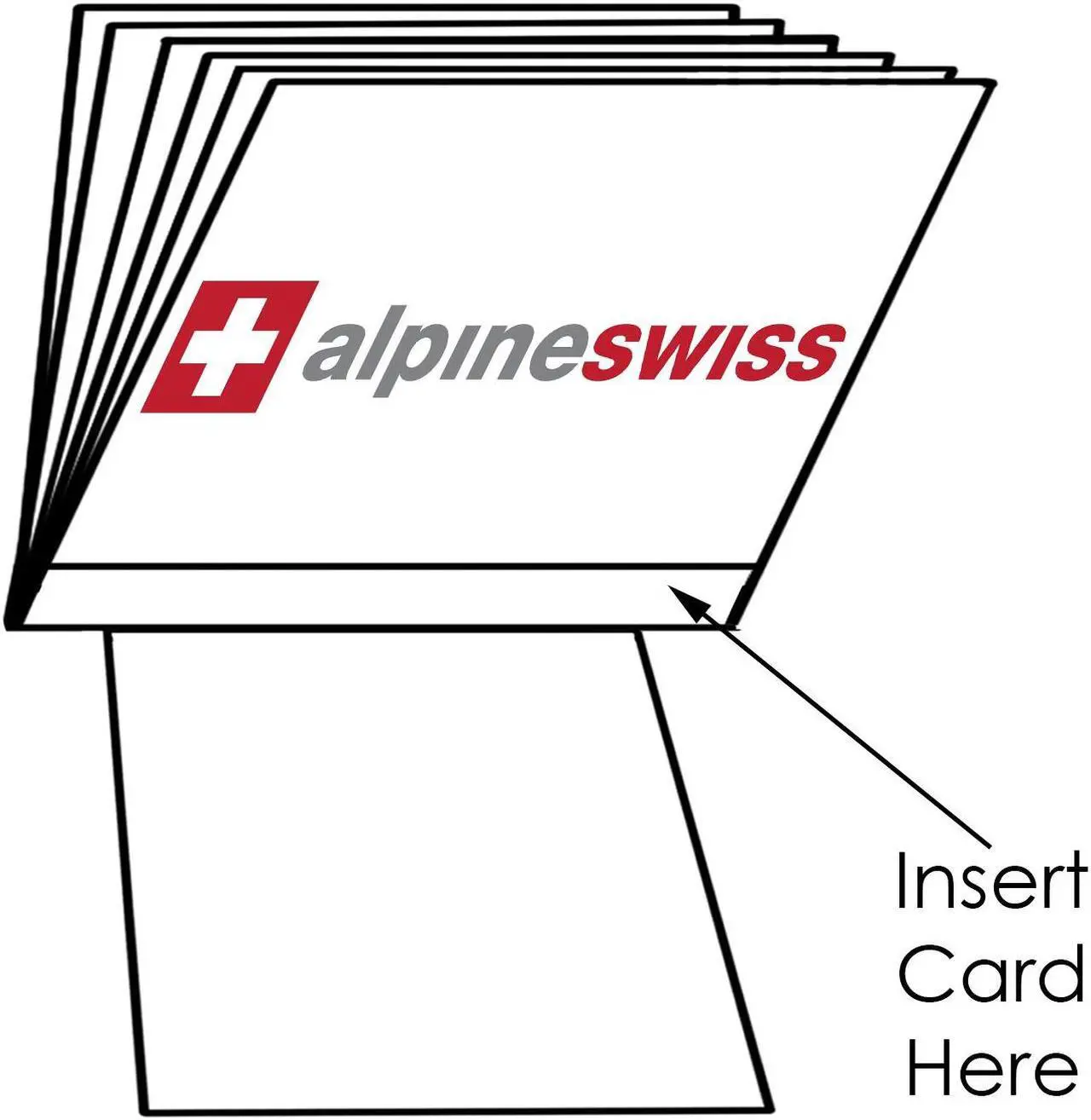Alt view image 4 of 5 - Alpine Swiss SET OF 2 Clear Plastic Wallet Inserts 12 Pages Picture Card Holder