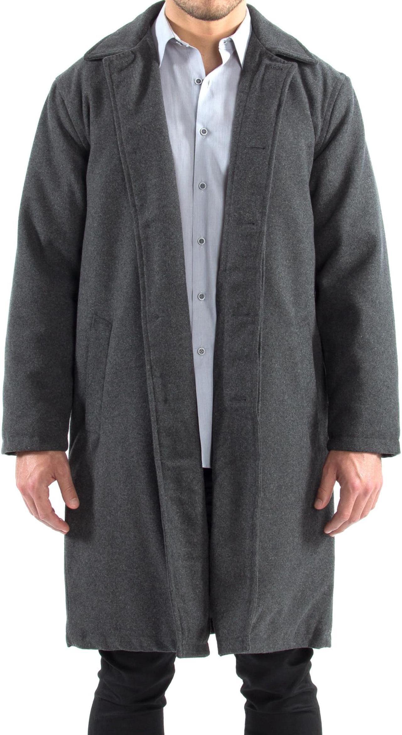 Alt view image 6 of 7 - Alpine Swiss Mens Zach Knee Length Jacket Top Coat Trench Wool Blend Overcoat