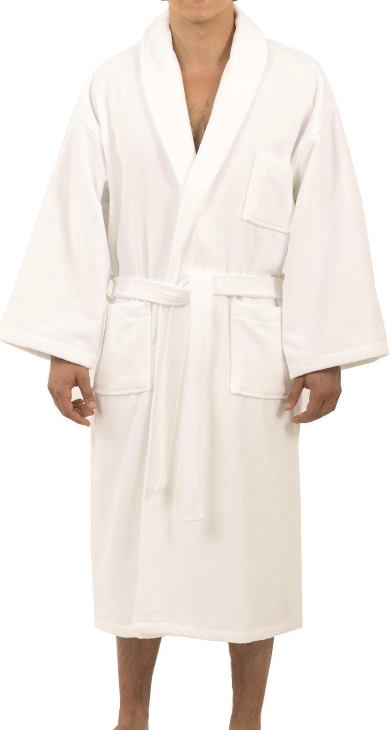 Main image of Alpine Swiss Aiden Mens Cotton Terry Cloth Bathrobe Shawl Collar Velour Spa Robe