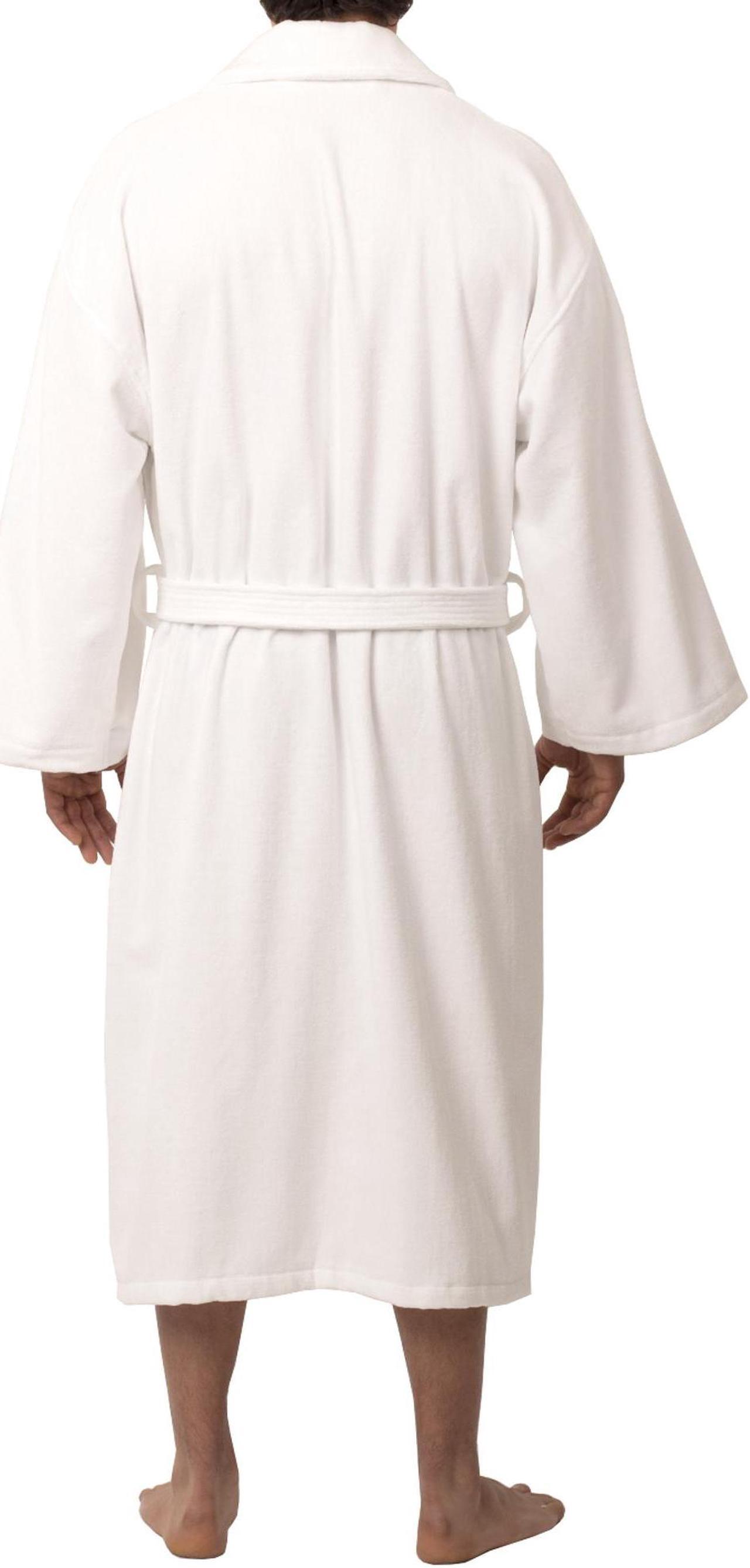 Alt view image 6 of 6 - Alpine Swiss Aiden Mens Cotton Terry Cloth Bathrobe Shawl Collar Velour Spa Robe