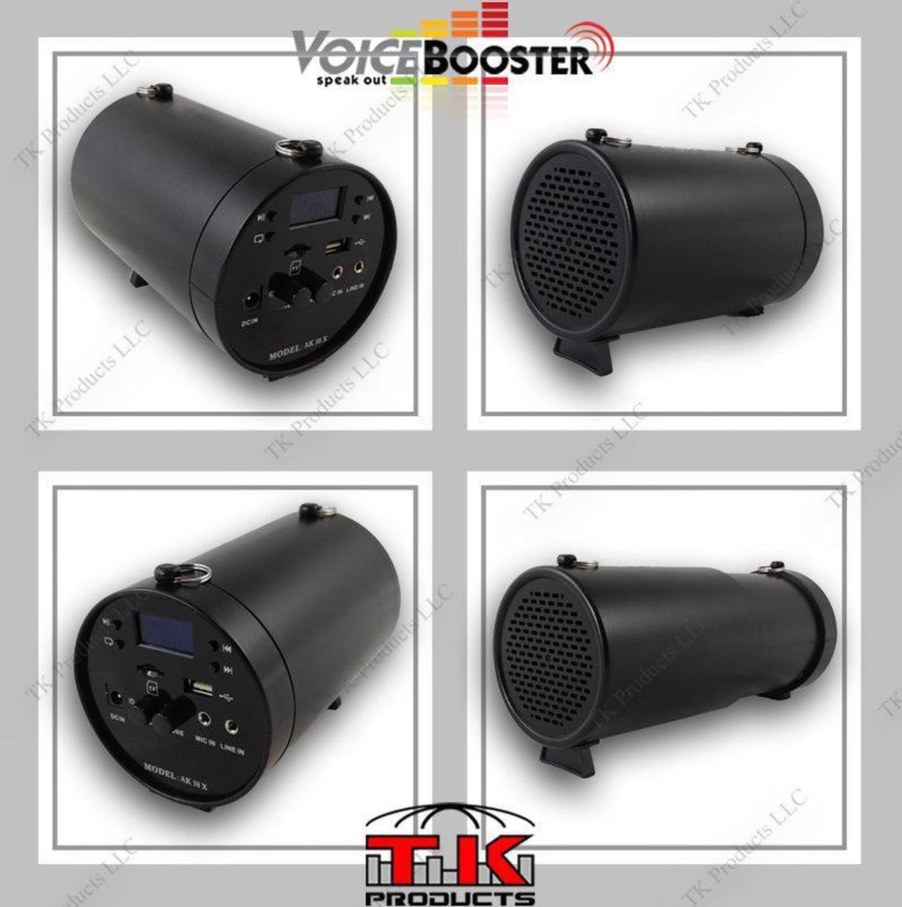 Alt view image 6 of 7 - VoiceBooster Voice Amplifier & Mp3 Player & FM Radio 25watts Black MR-AK38 (Aker), Portable, for Teachers, Coaches, Tour Guides, Presentations, Costumes, Etc.