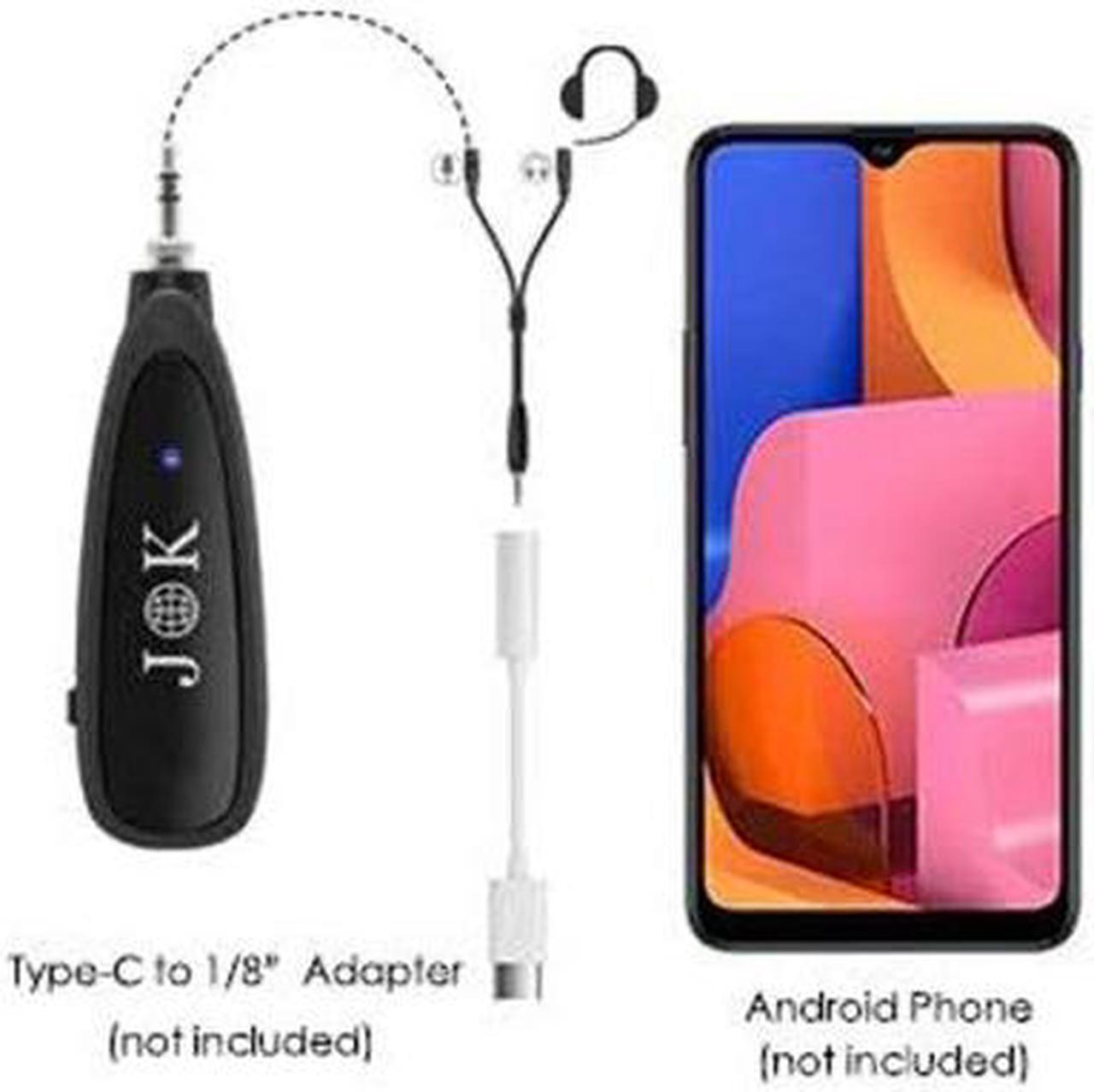 Alt view image 2 of 4 - JK MIC-J 044 Wireless Microphone System, 2.4G Wireless Lavalier Microphone, Wireless Lapel Microphone