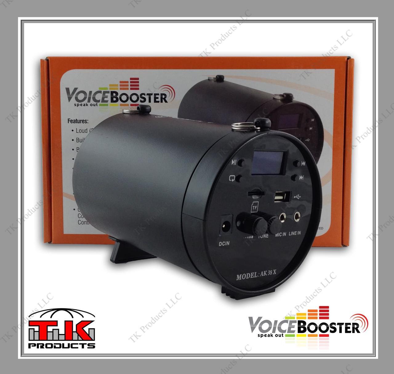Main image of VoiceBooster Voice Amplifier & Mp3 Player & FM Radio 25watts Black MR-AK38 (Aker), Portable, for Teachers, Coaches, Tour Guides, Presentations, Costumes, Etc.