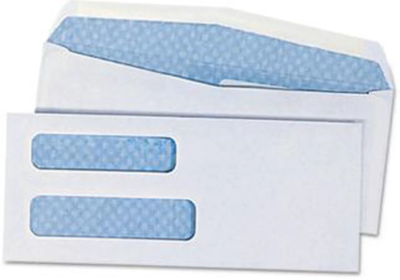 Main image of Double Window Business Envelope, #8 5/8, White, 500/Box - UNV36300