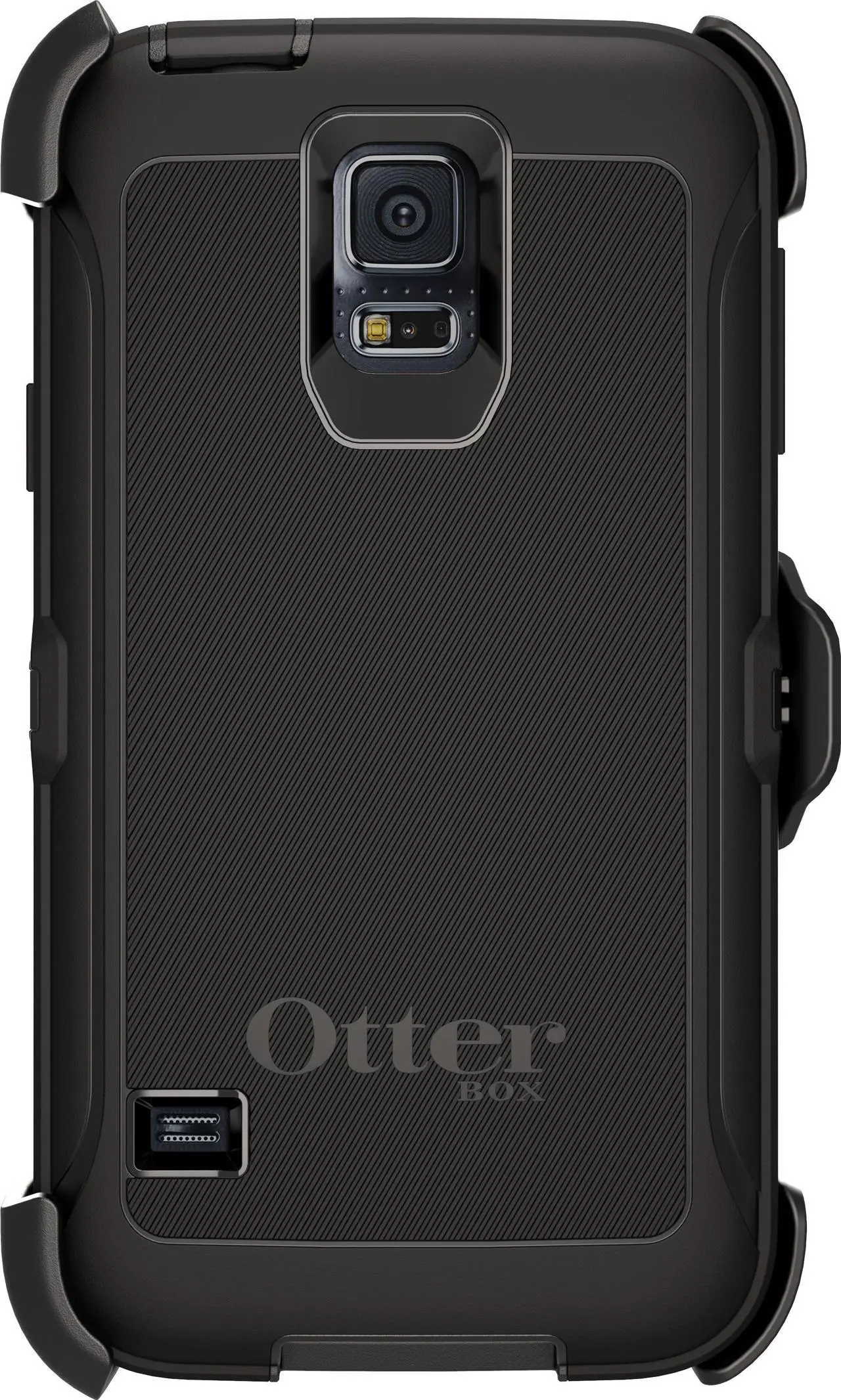 Alt view image 4 of 18 - OtterBox Defender Case for Samsung Galaxy S5 - Black/Black