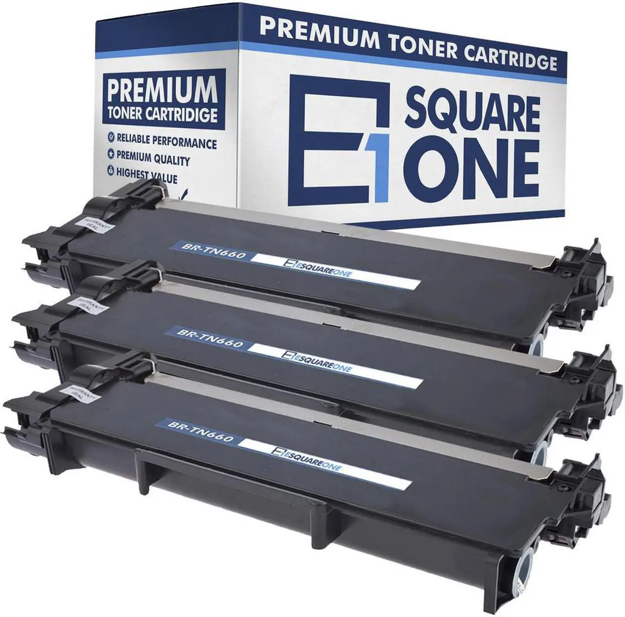 Main image of eSquareOne Compatible High Yield Toner Cartridge Replacement for Brother TN660 TN630 (Black, 3-Pack)