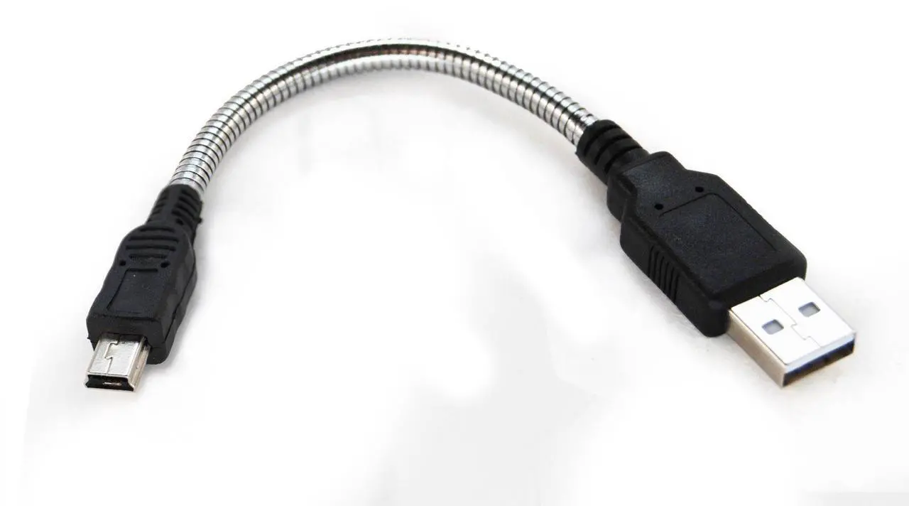 Main image of Mini USB Bendable Adjustable Flexible Data Charging Sync Flex - Mini Extension Cable for ALL Mini USB devices - Great for Flexing a Webcam (w/ mini usb)