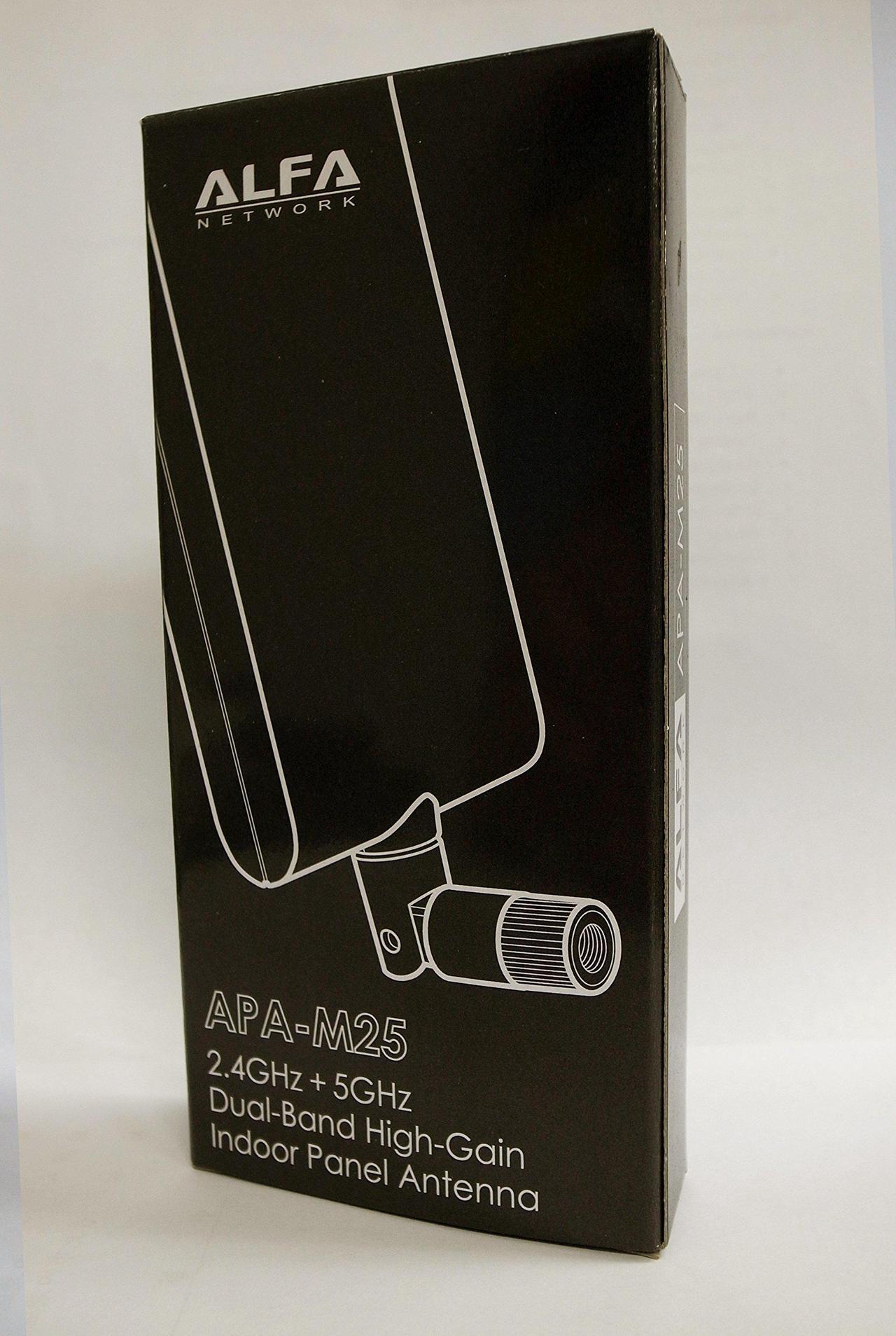 Alt view image 15 of 15 - Alfa APA-M25 2.4/5 GHz dual band directional 10 dBi panel antenna