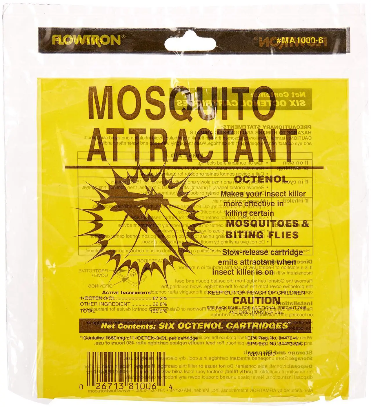 Alt view image 10 of 12 - FLOWTRON MA 1000 - 6 1,660mg. of Octenol Mosquito Attractant,PK6