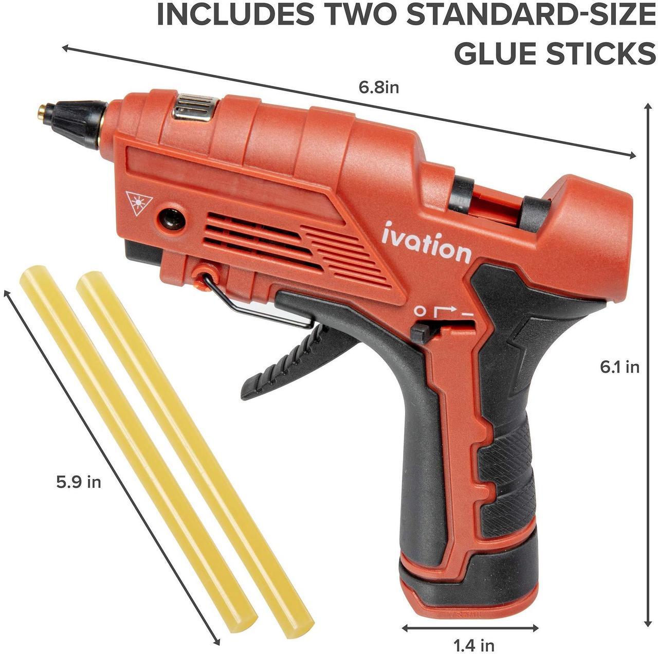 Alt view image 3 of 8 - ivation cordless butane powered glue gun, fast heat-up gas powered hot gluegun with self-regulating temperature for diy projects, arts & crafts, woodworking, home repairs gift decorations & more