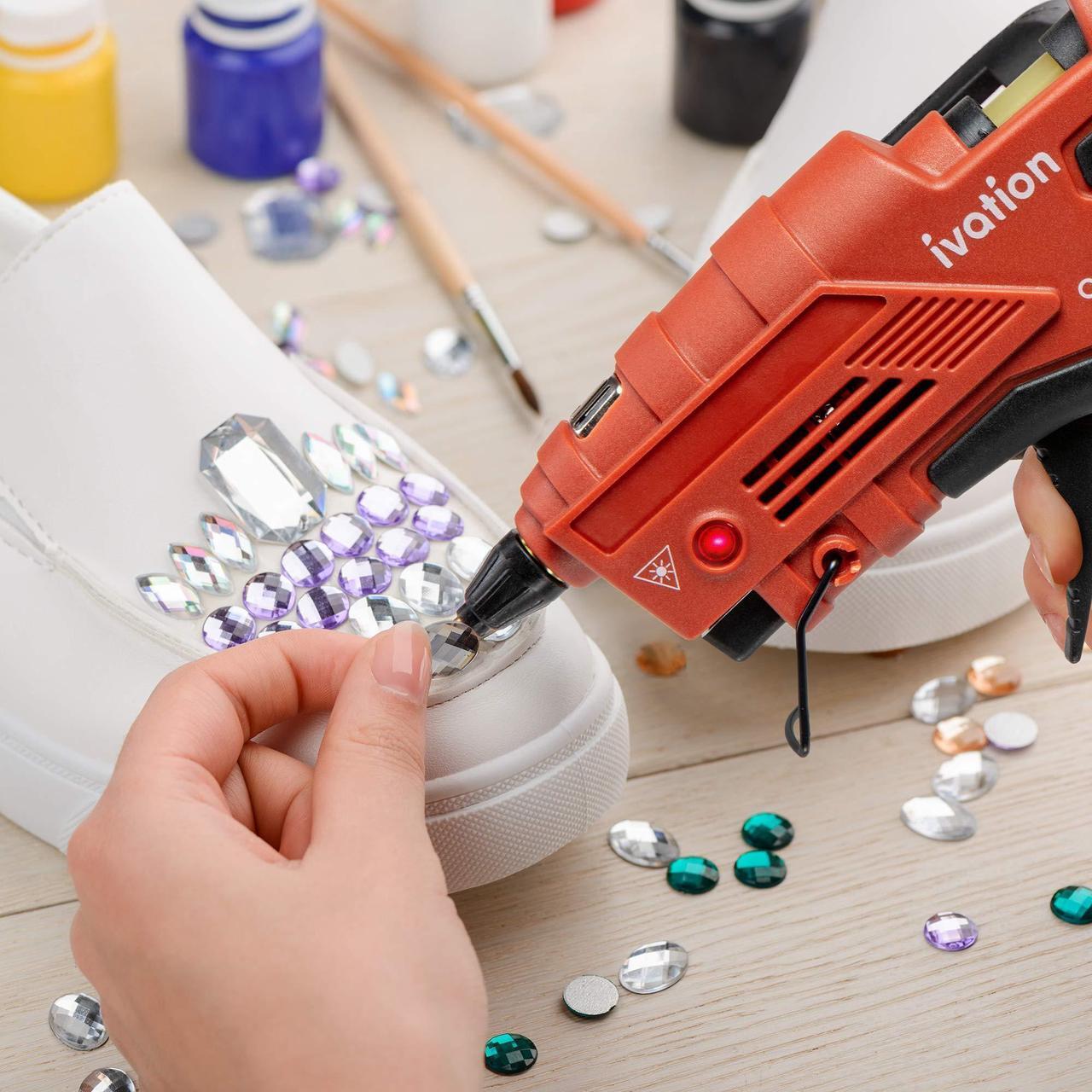 Alt view image 8 of 8 - ivation cordless butane powered glue gun, fast heat-up gas powered hot gluegun with self-regulating temperature for diy projects, arts & crafts, woodworking, home repairs gift decorations & more