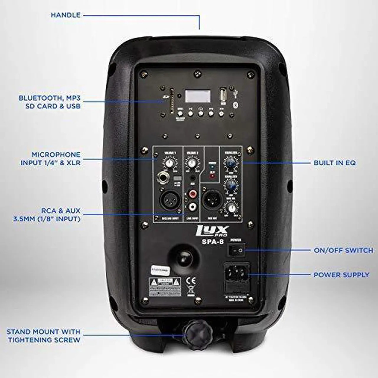 Alt view image 5 of 7 - LyxJam 7-Piece Electronic Drum Kit, Drum Set with Real Mesh Fabric, 209 Preloaded Sounds, 50 Play-Along Songs, Cymbals & Kick Pedal, Drum Sticks With SPA8 Active Speaker & 15 FT Qtr to Qtr Cable