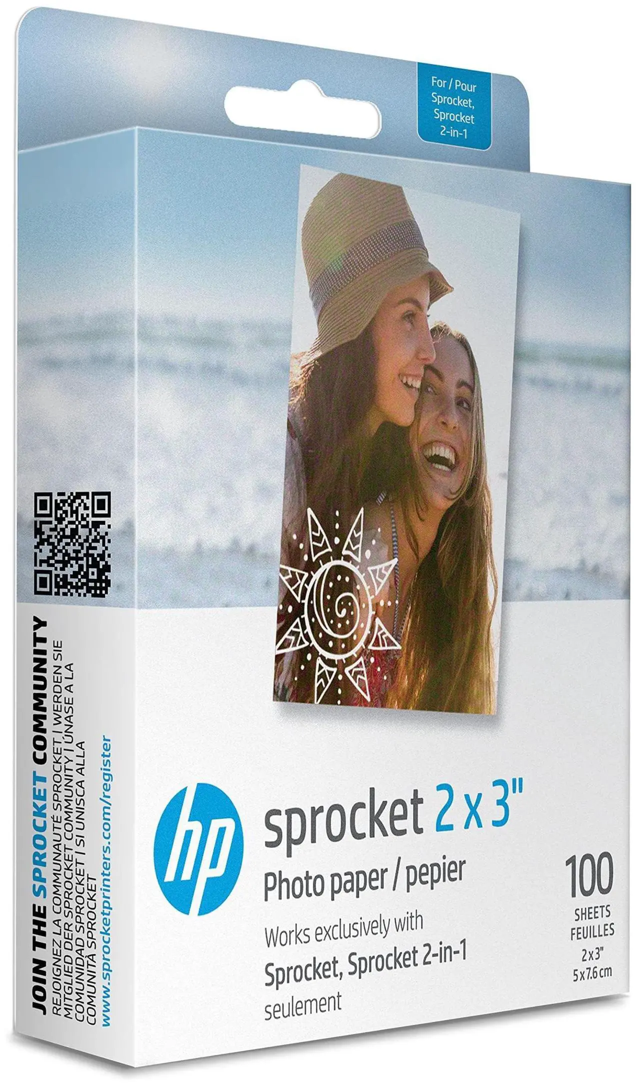 Alt view image 13 of 16 - HP - Sprocket ZINK(R) Photo 2" x 3" 100-Count Paper - White