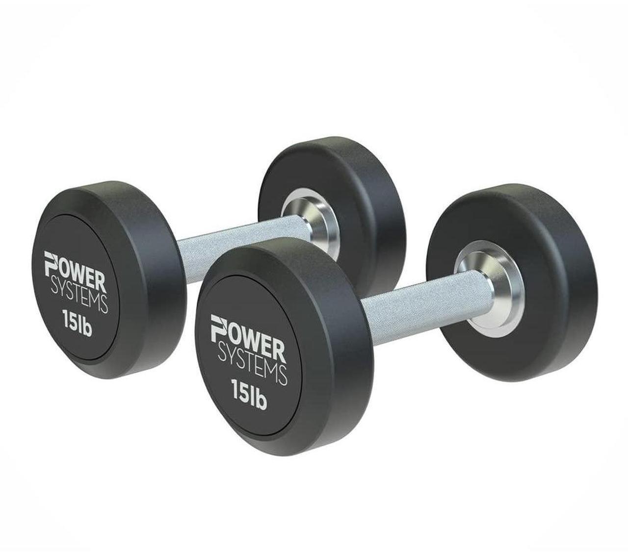 Main image of Power Systems ProStyle Round Rubber Dumbbell Pairs (5)