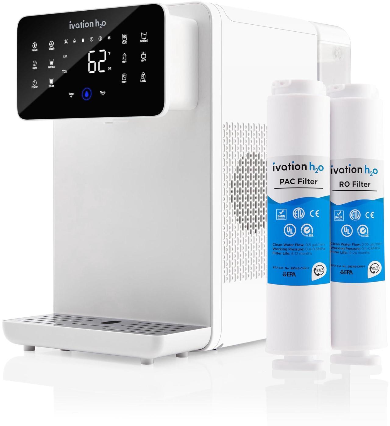 Alt view image 2 of 3 - Ivation H2O Hot & Cold Countertop Reverse Osmosis Water TDS Filter System RO Replacement Filter IVAW51ROCRF