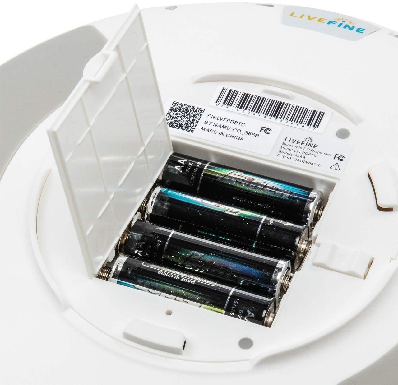 Main image of Live Fine Replacement Battery Cover for LVFPDBTC Live Fine Bluetooth Pill Dispenser, Automatic 28 Day Pill Delivery System with Alarm