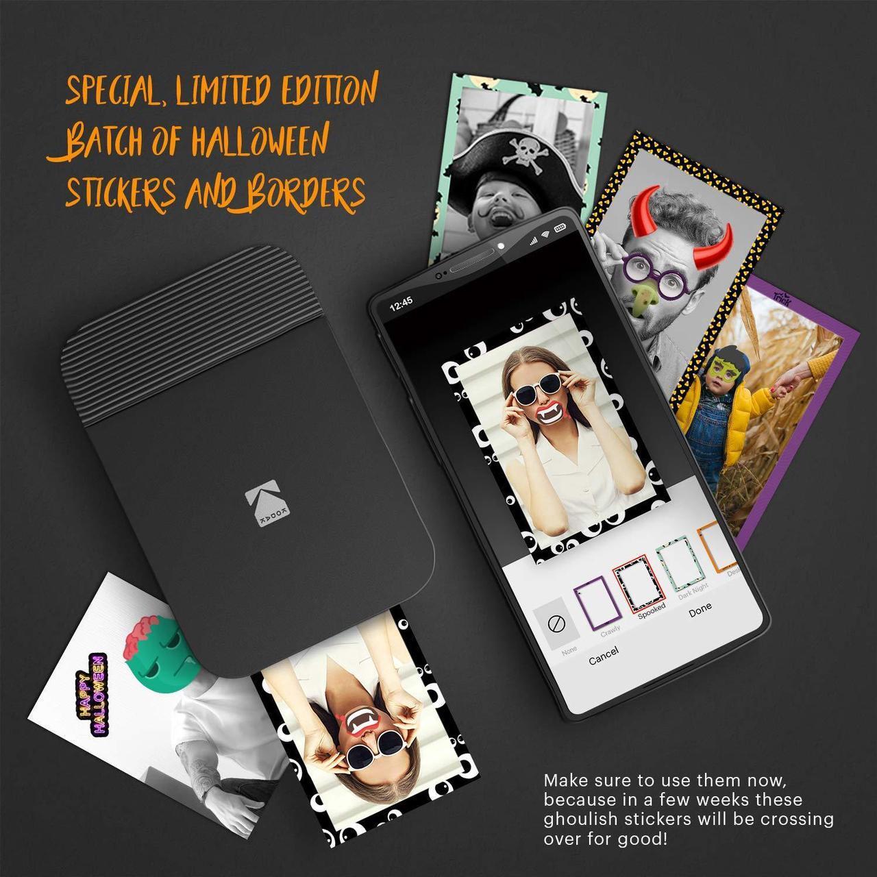 Alt view image 5 of 6 - KODAK Smile Instant Digital Printer  Pop-Open Bluetooth Mini Printer for iPhone & Android  Edit, Print & Share 2x3 ZINK Photos w/FREE Smile App  White/ Yellow Title