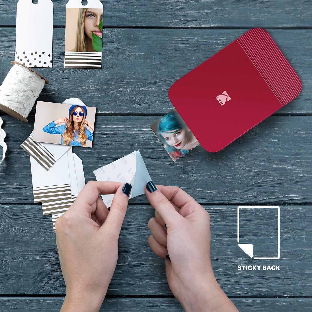 Alt view image 4 of 6 - KODAK Smile Instant Digital Printer  Pop-Open Bluetooth Mini Printer for iPhone & Android  Edit, Print & Share 2x3 ZINK Photos w/FREE Smile App  White/ Yellow Title