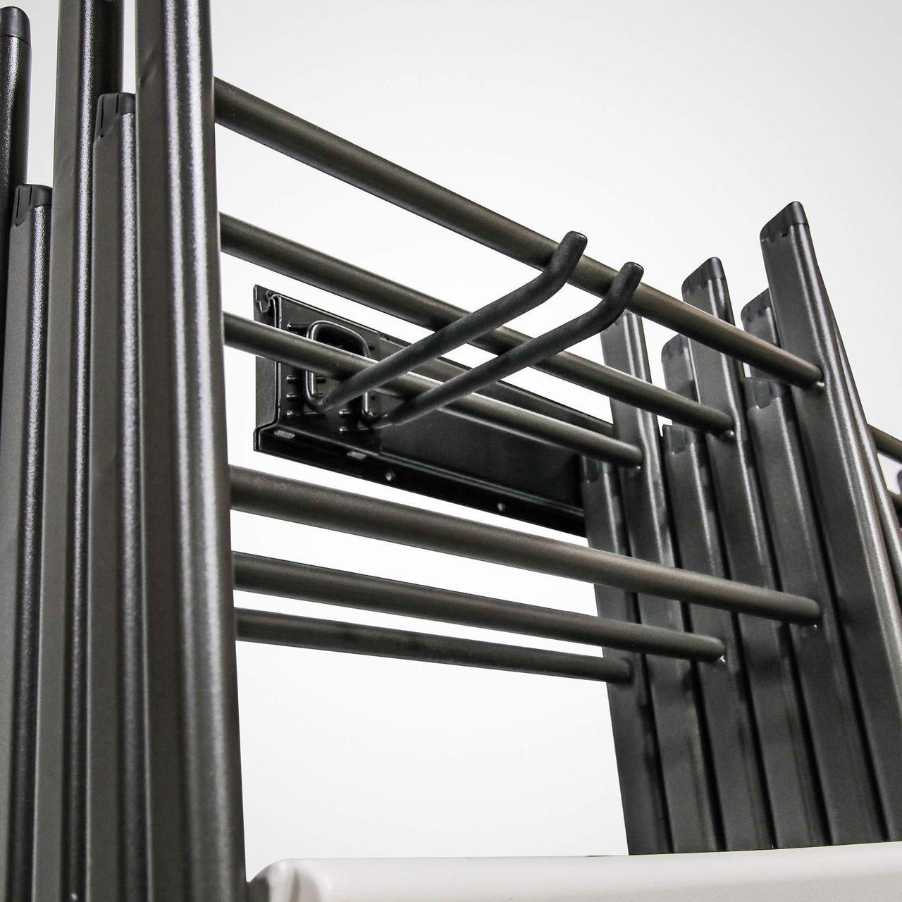Alt view image 2 of 5 - RaxGo Chair Storage Rack, Wall Mounted Folding Chairs Organizer and Hanger System ,For Home, Garage, Heavy Duty