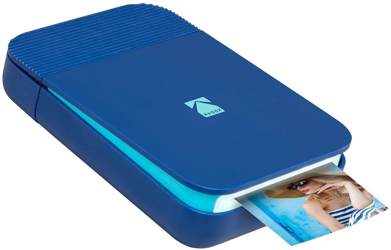 Main image of KODAK Smile Instant Digital Bluetooth Printer for iPhone & Android  Edit, Print & Share 2x3 ZINK Photos w/ Smile App (Blue) Sticker Edition