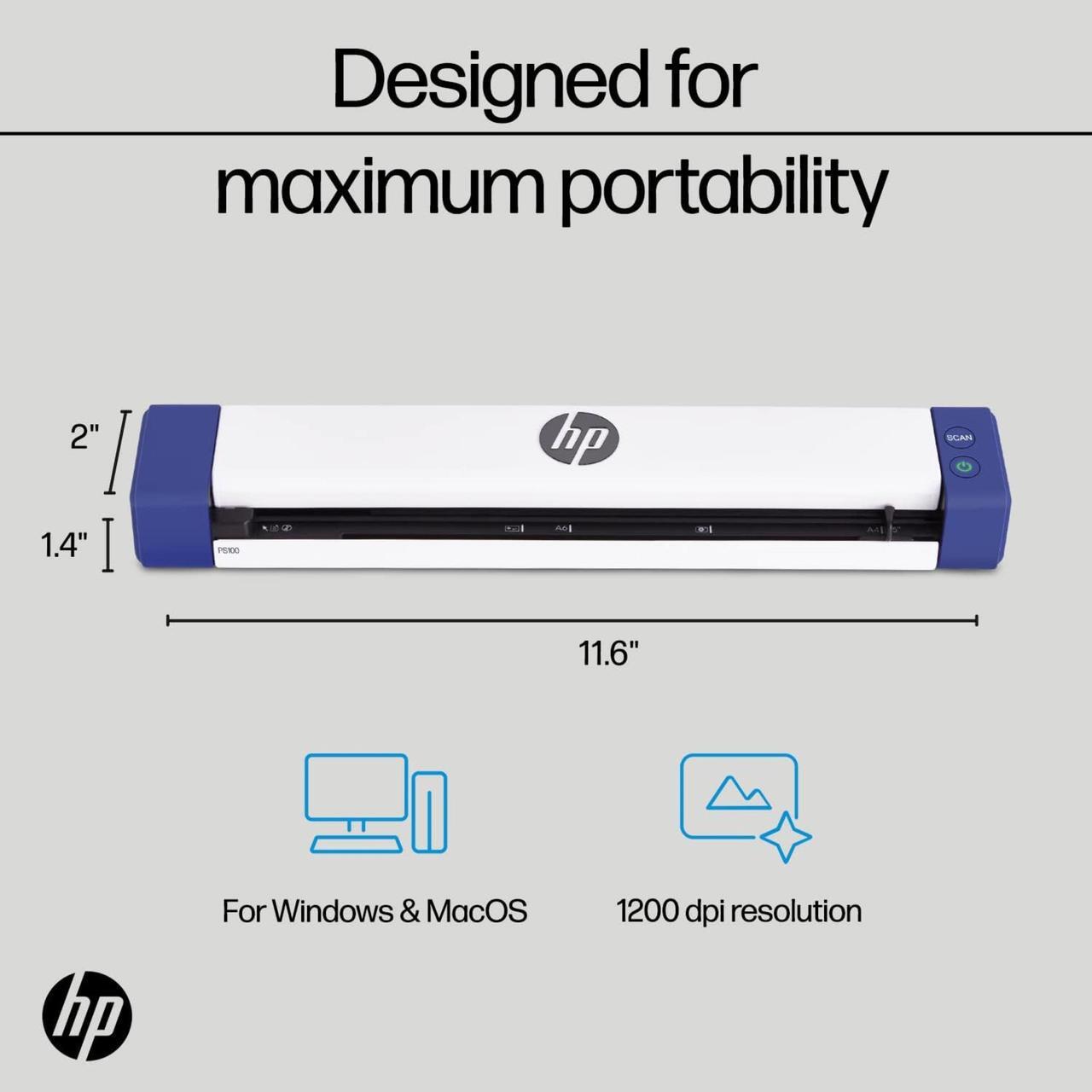 Alt view image 3 of 8 - HP USB Document Scanner & Photo Scanner for 1-Sided Sheetfed Digital Scanning