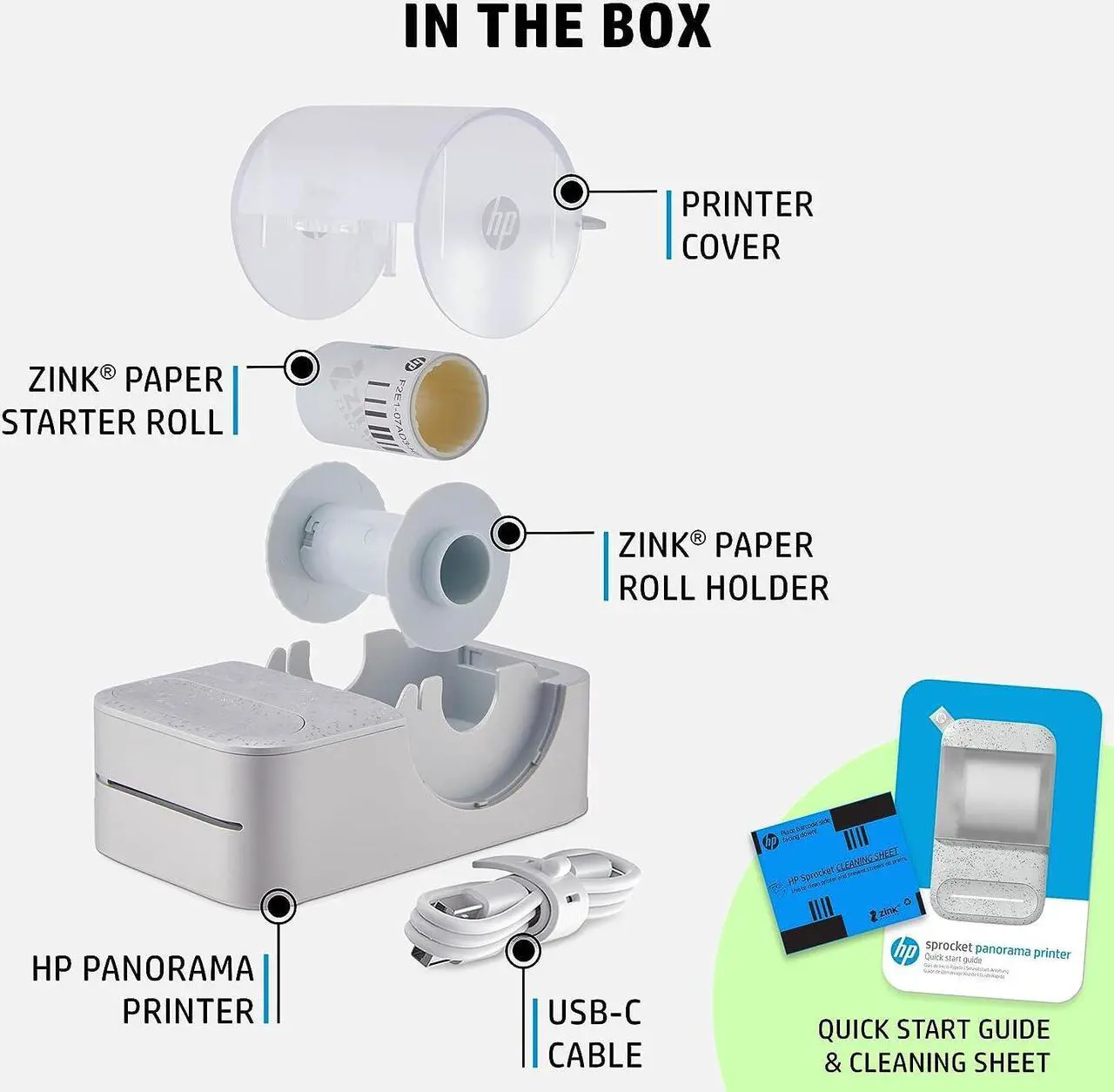 Alt view image 4 of 7 - HP Sprocket Panorama Instant Portable Color Label & Photo Printer with Bluetooth White