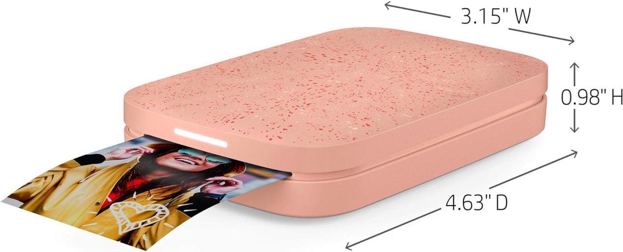 Alt view image 4 of 7 - HP Sprocket Portable 2x3" Instant Photo Printer (Blush Pink), Prints From iOS or Android Devices