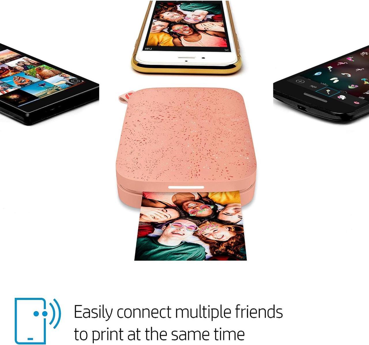 Alt view image 5 of 7 - HP Sprocket Portable 2x3" Instant Photo Printer (Blush Pink), Prints From iOS or Android Devices