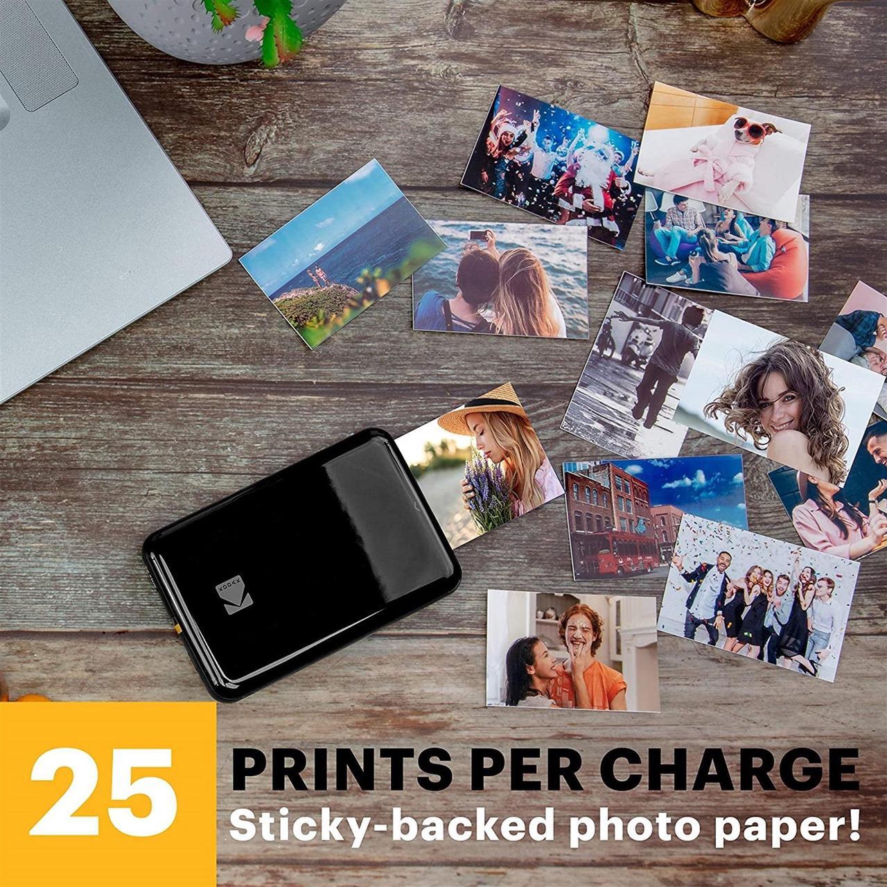 Alt view image 5 of 7 - Kodak Step Mobile Instant Photo Printer 2x3" (Black) & Zink Photo Paper (75 Sheets) Bundle
